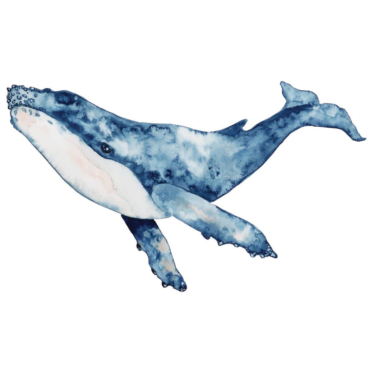 Large Whale Wall Decal - Printibly