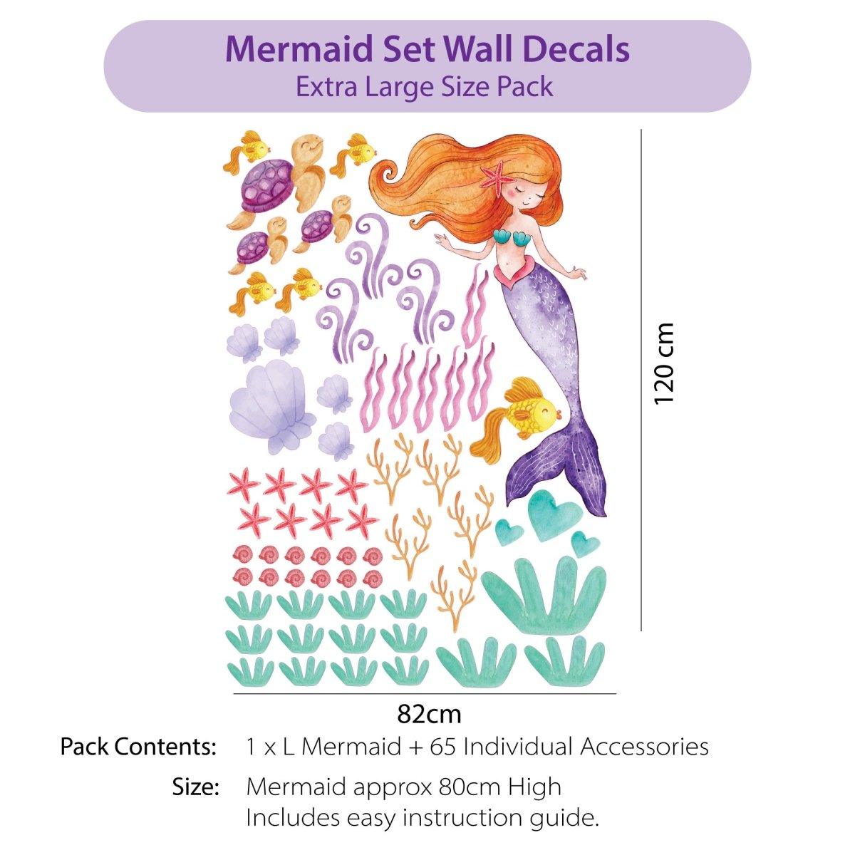 Mermaid & Sea Life Decals - Printibly