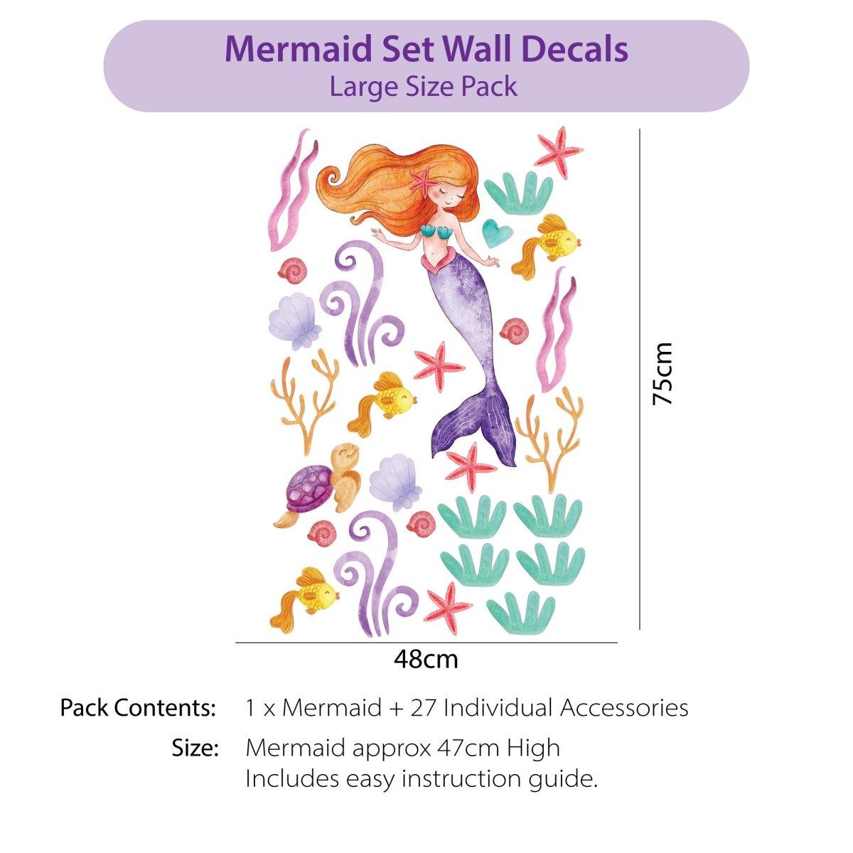 Mermaid & Sea Life Decals - Printibly