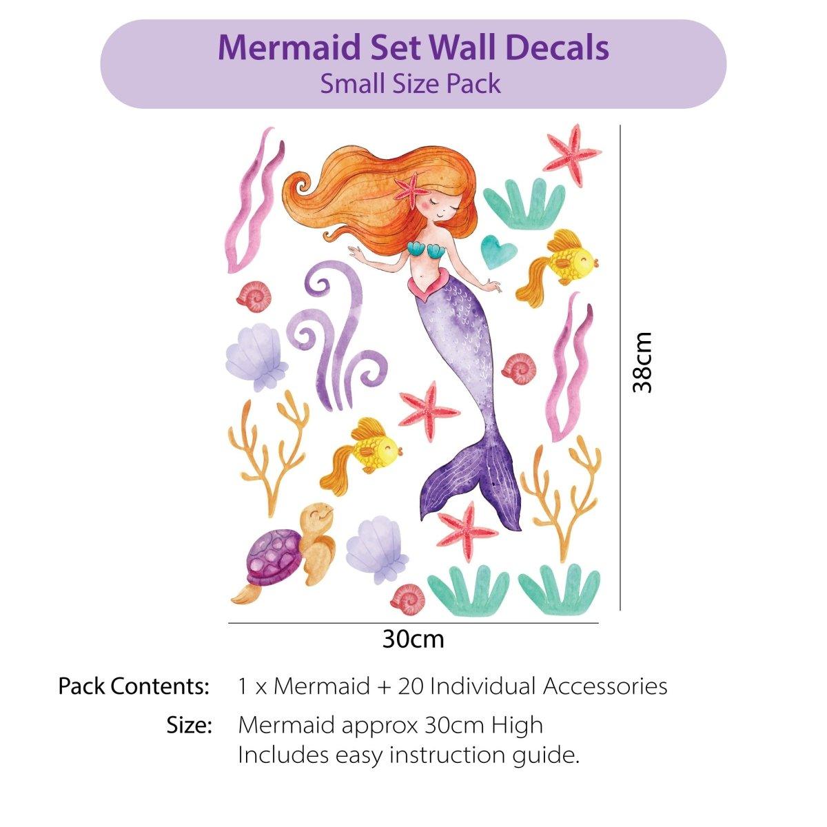 Mermaid & Sea Life Decals - Printibly