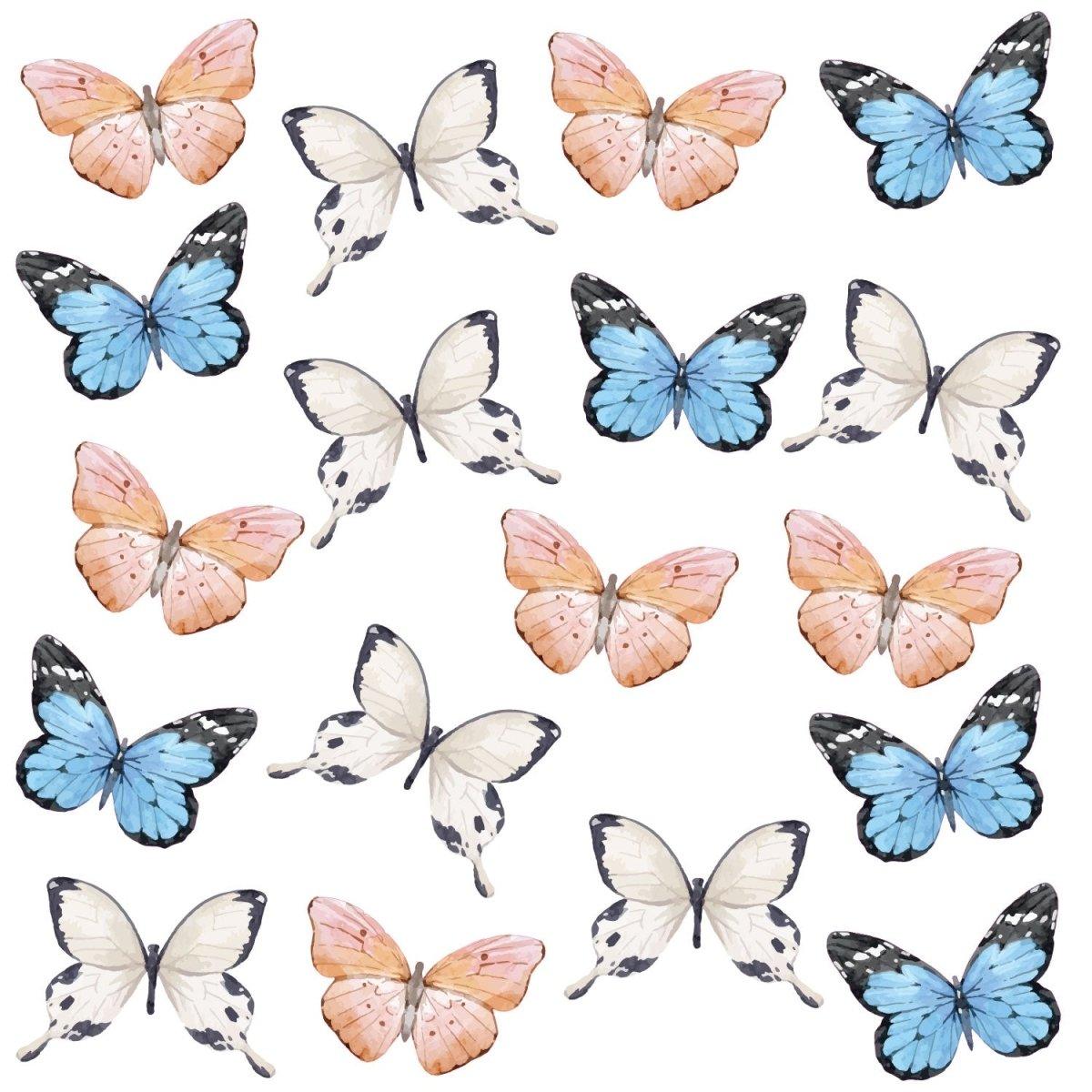 Mixed Colour Butterfly Wall Decals - Printibly