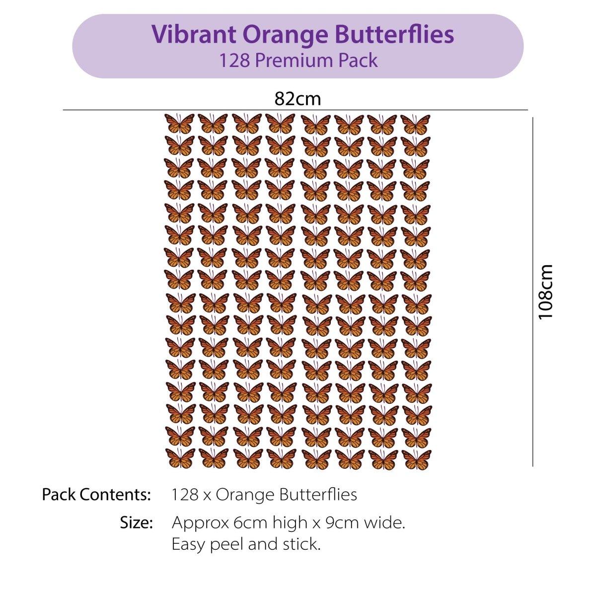 Orange Butterfly Decals - Printibly