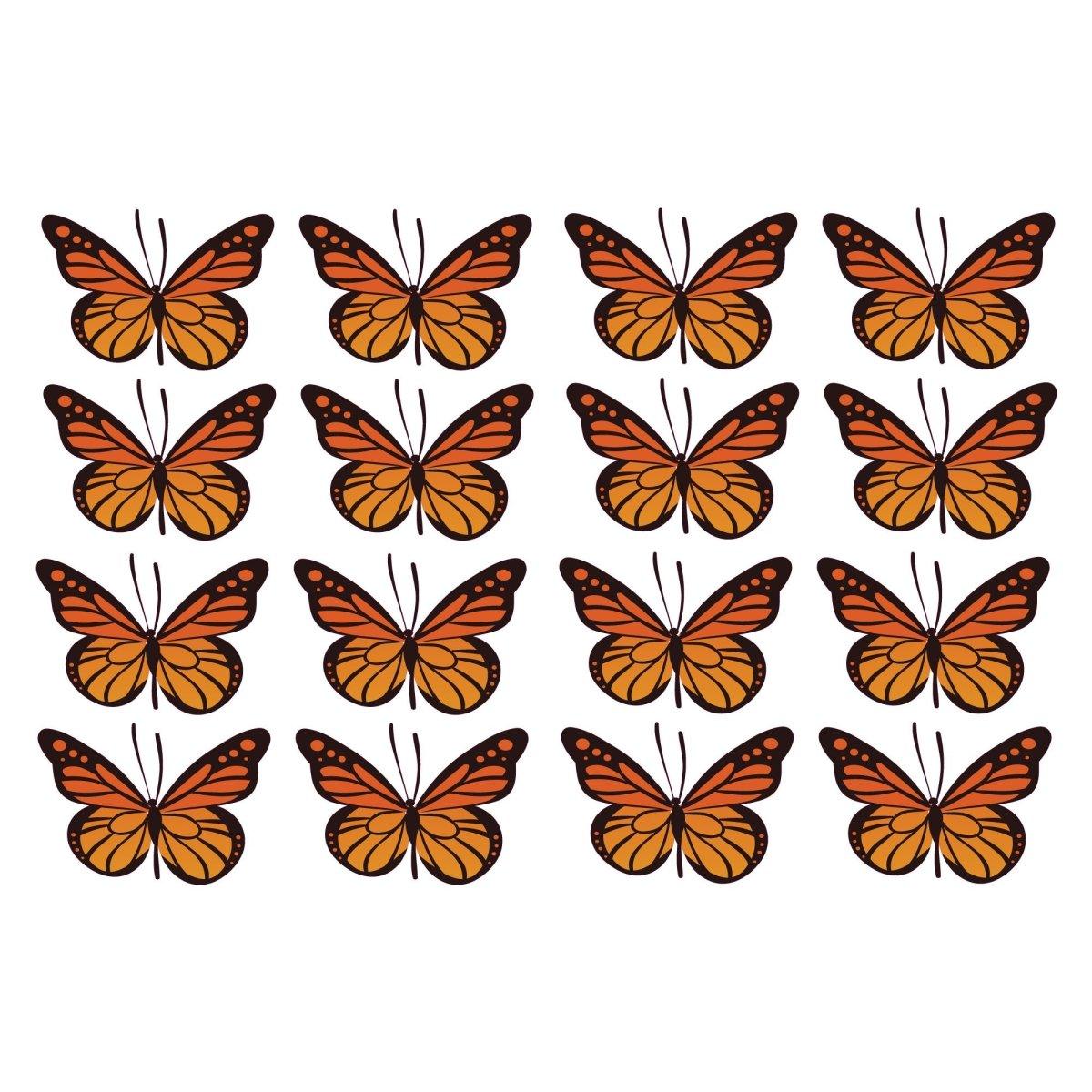 Orange Butterfly Decals - Printibly
