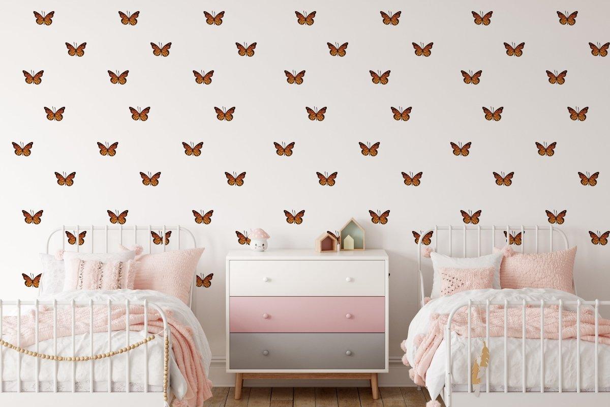 Orange Butterfly Decals - Printibly