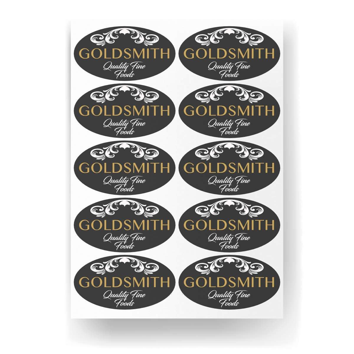 Regular Oval Sticker Labels Sheet - Printibly