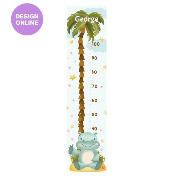 Personalised Hippo Growth Chart - Printibly