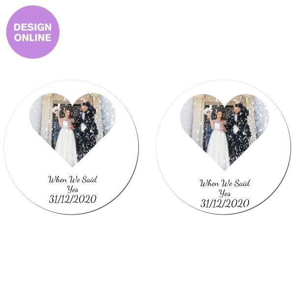 Personalised Wedding Coasters 4 Pack - Printibly