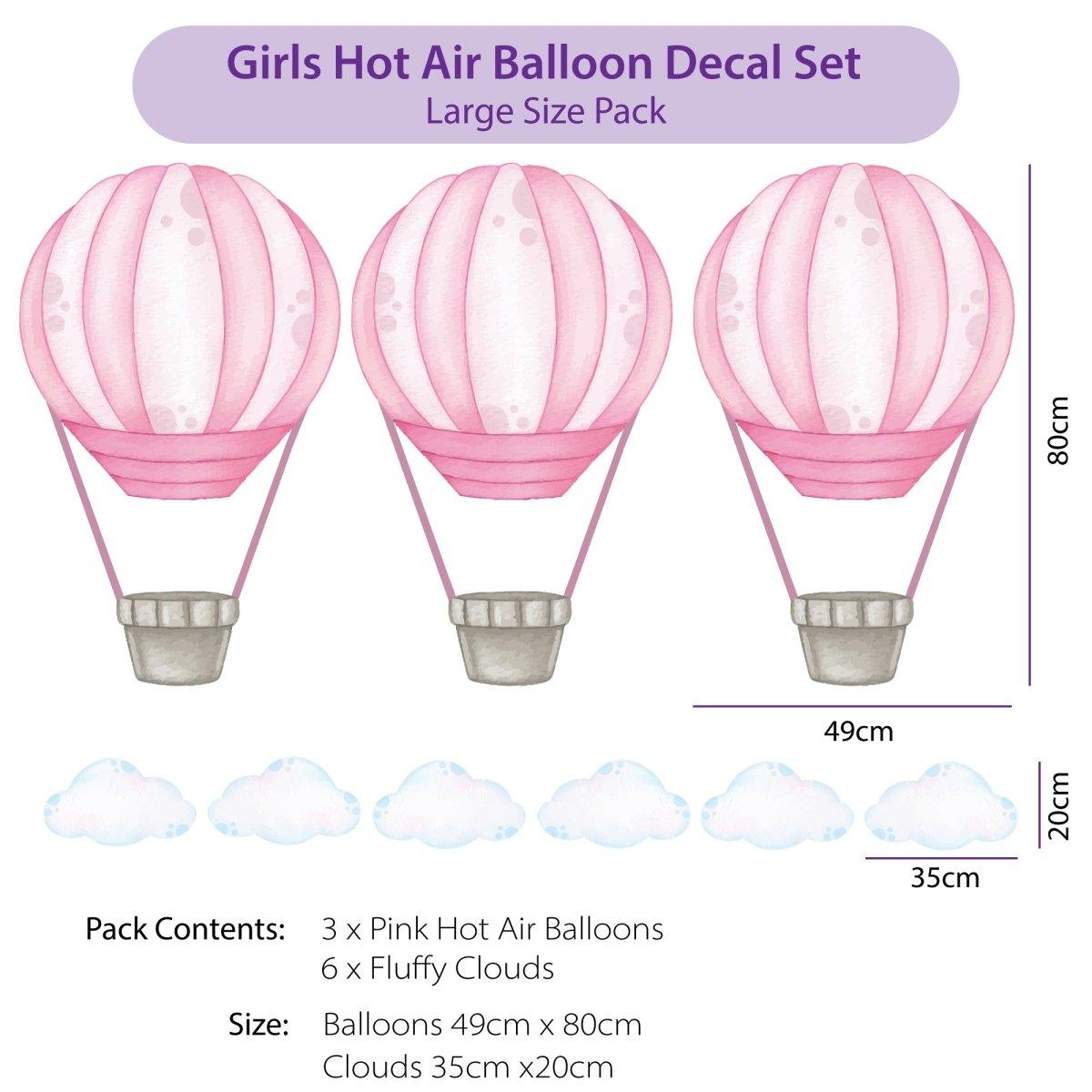 Pink Hot Air Balloons - Printibly