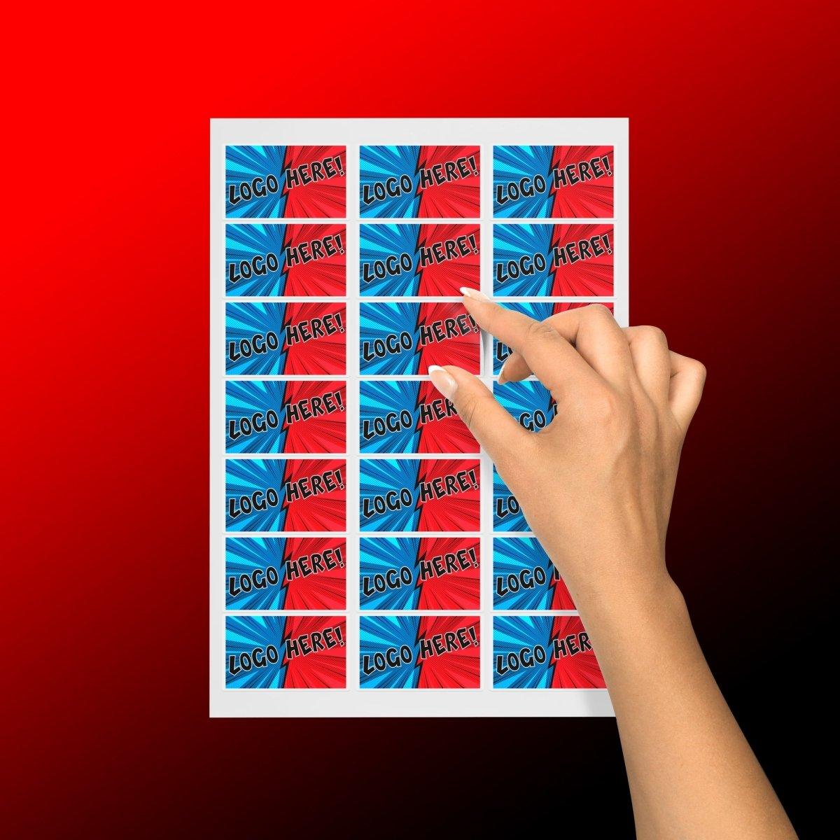 Regular Rectangle Sticker Labels Sheet - Printibly