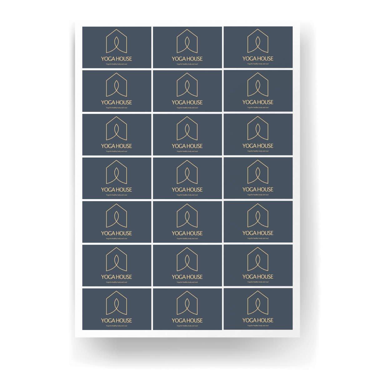 Regular Rectangle Sticker Labels Sheet - Printibly