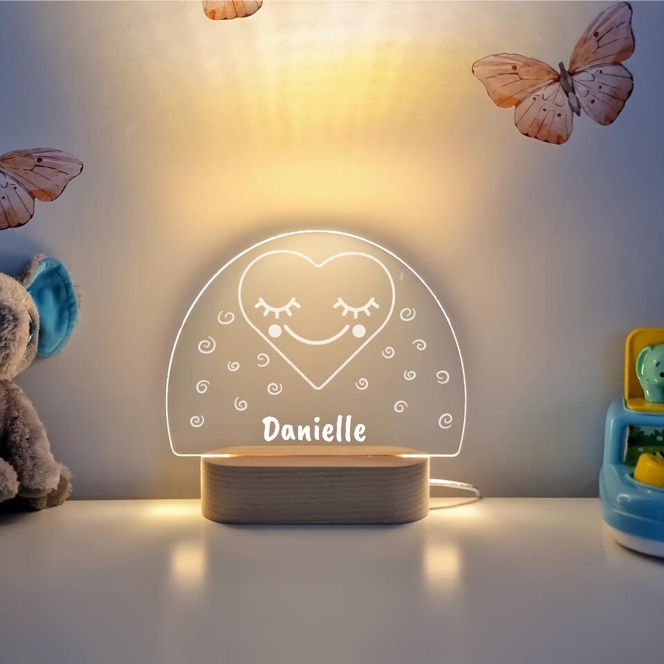 Smiling Heart Dome Night Light - Printibly