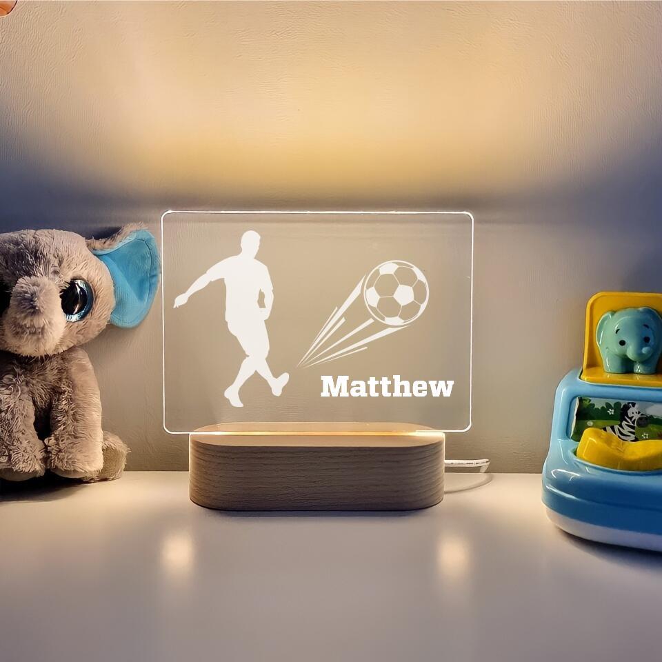 Soccer Player Personalised Night Light - Printibly