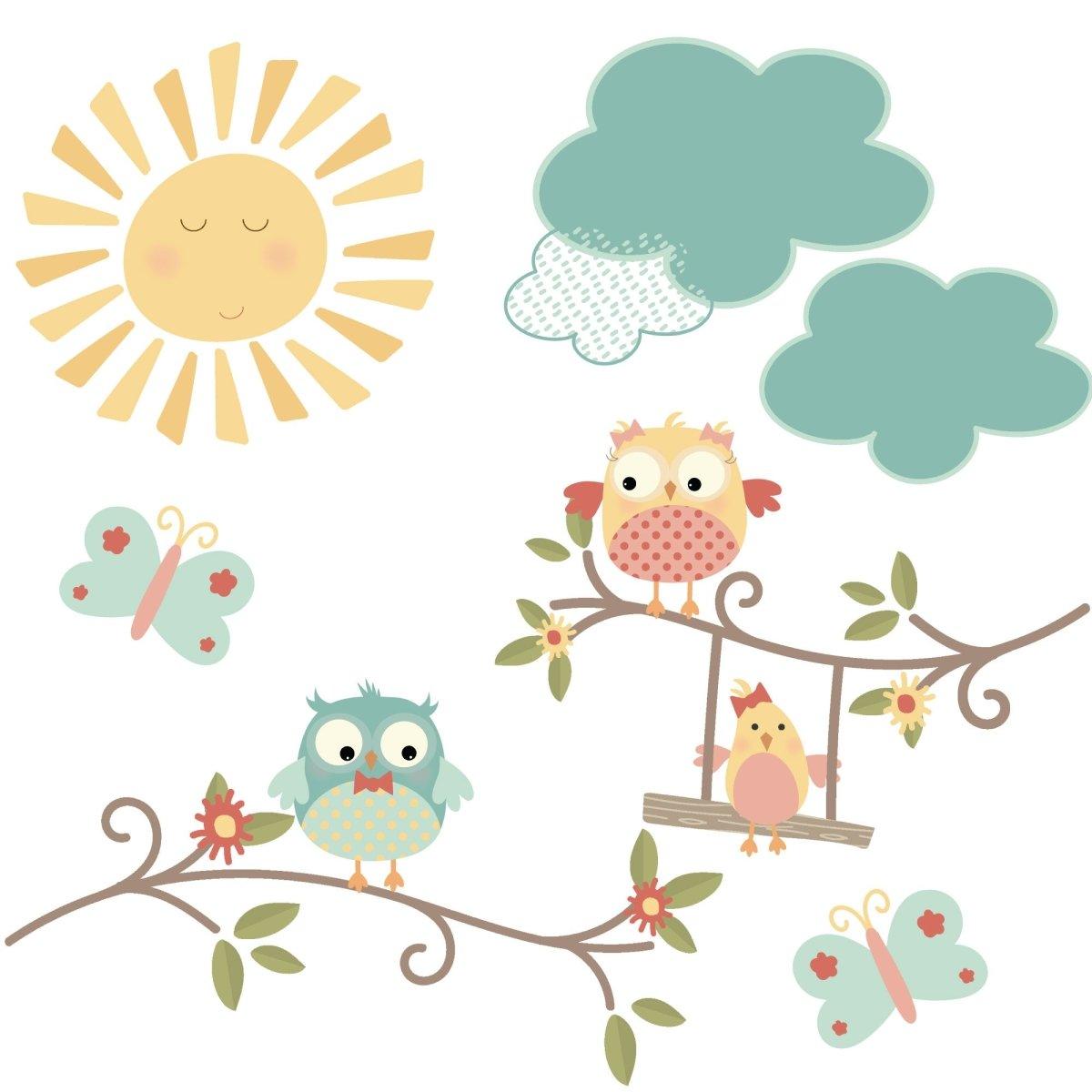 Spring Time Owls Nursery Collection - Printibly