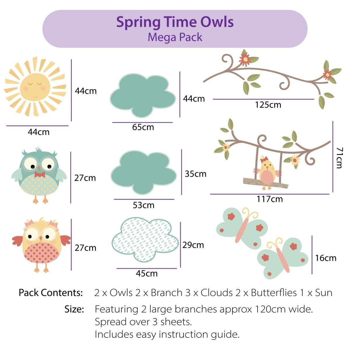 Spring Time Owls Nursery Collection - Printibly