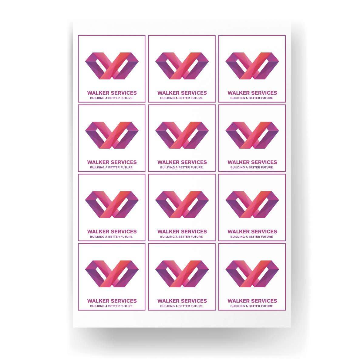 Value Square Sticker Labels Sheet - Printibly