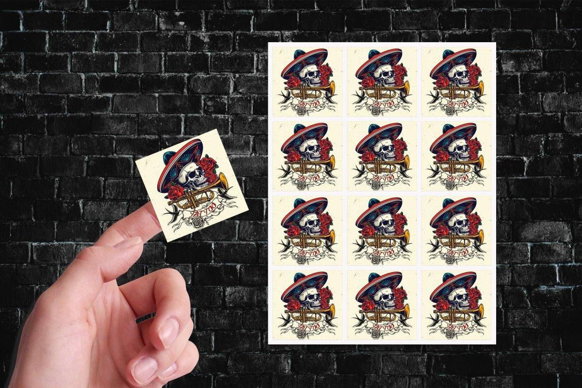 Value Square Sticker Labels Sheet - Printibly