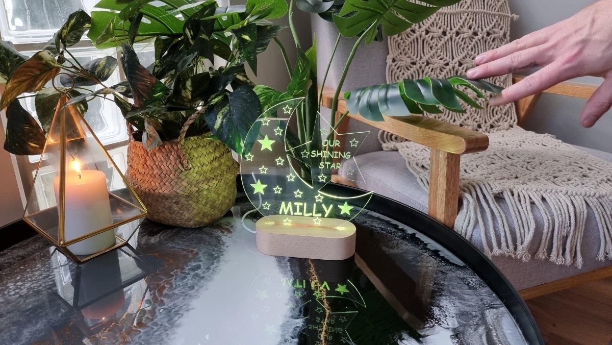Star & Moon Acrylic Night Light - Printibly