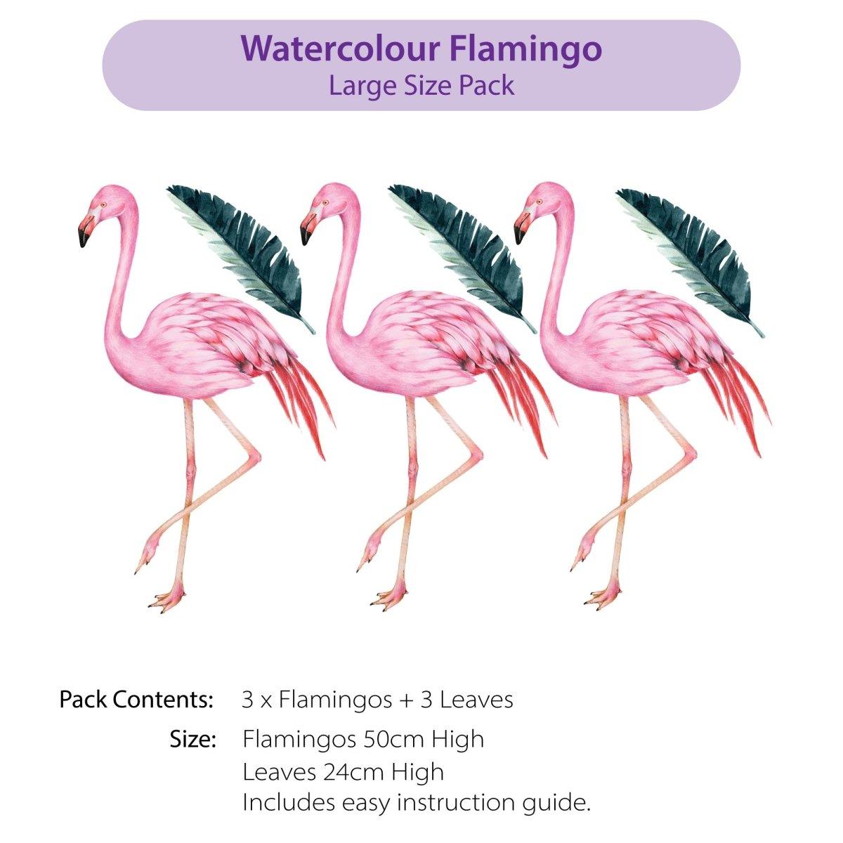 Watercolour Flamingo Decals - Printibly