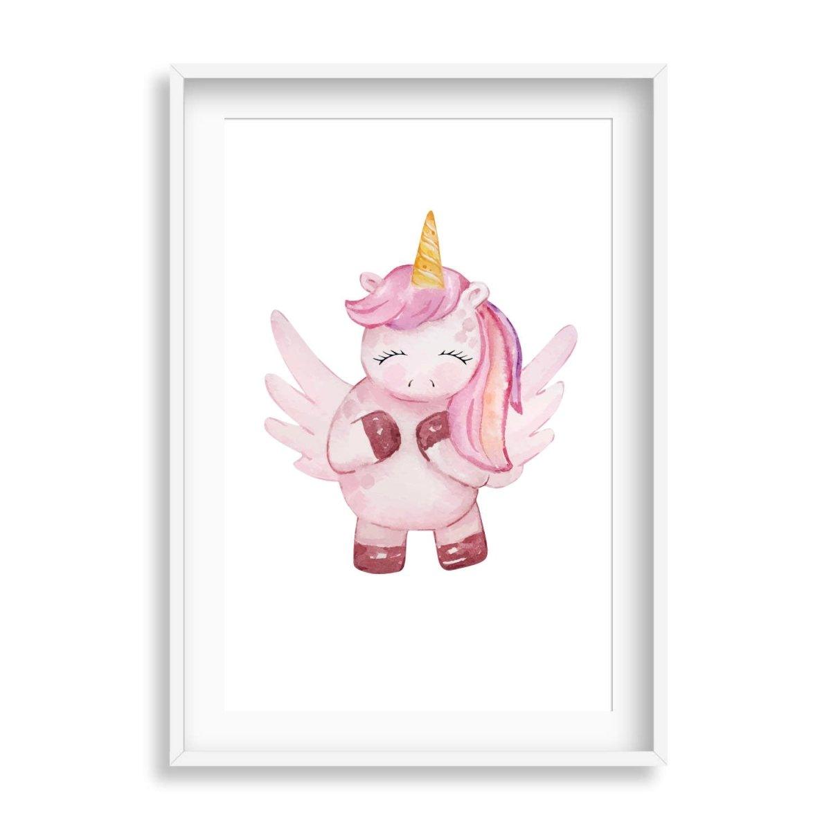 Watercolour Pink Unicorn Print - Printibly